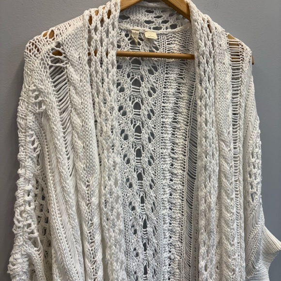 Moth Anthropologie large sweater Open-Knit Cardigan boho - Picture 5 of 10